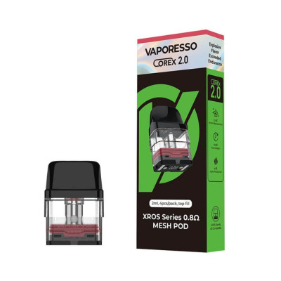 Картридж Vaporesso XROS Corex 2.0 2 мл Coil Mesh 0.8 Ом Чорний (16834-hbr)