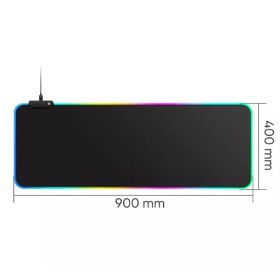 Игровая поверхность с RGB подсветкой FeelTouch 800х300х3 мм Black Игровая поверхность с RGB подсветкой FeelTouch 800х300х3 мм Black
