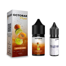 Набір компонентів для самозамісу сольової рідини Octobar Prime 30 мл 0-50 мг Apricot Lime (16890-hbr)