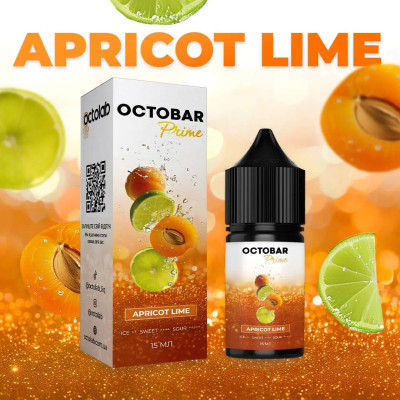 Набір компонентів для самозамісу сольової рідини Octobar Prime 30 мл 0-50 мг Apricot Lime (16890-hbr)