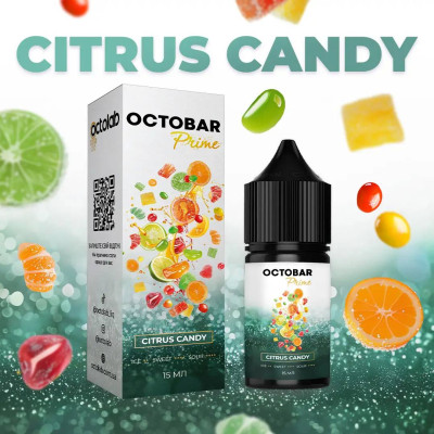 Набор компонентов для самозамеса солевой жидкости Octobar Prime 30 мл 0-50 мг Citrus Candy (16893-hbr) Набор компонентов для самозамеса солевой жидкости Octobar Prime 30 мл 0-50 мг Citrus Candy (16893-hbr)