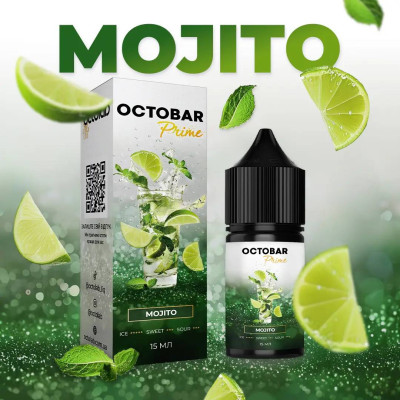 Набор компонентов для самозамеса солевой жидкости Octobar Prime 30 мл 0-50 мг Mojito (16896-hbr) Набор компонентов для самозамеса солевой жидкости Octobar Prime 30 мл 0-50 мг Mojito (16896-hbr)