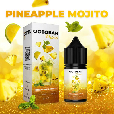 Набор компонентов для самозамеса солевой жидкости Octobar Prime 30 мл 0-50 мг Pineapple Mojito (16897-hbr) Набор компонентов для самозамеса солевой жидкости Octobar Prime 30 мл 0-50 мг Pineapple Mojito (16897-hbr)
