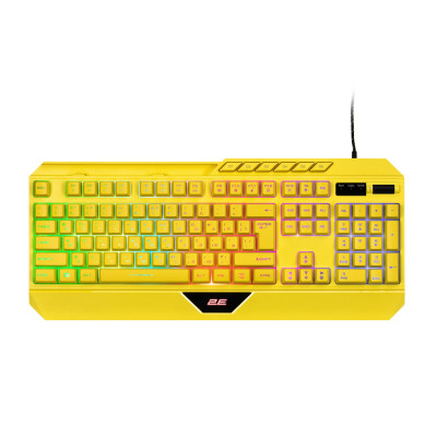 Проводная клавиатура игровая 2E Gaming KG315 USB-A EN/RU RGB Желтый