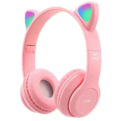 Беспроводные наушники Cat Ear P47M Розовый (2104618324)