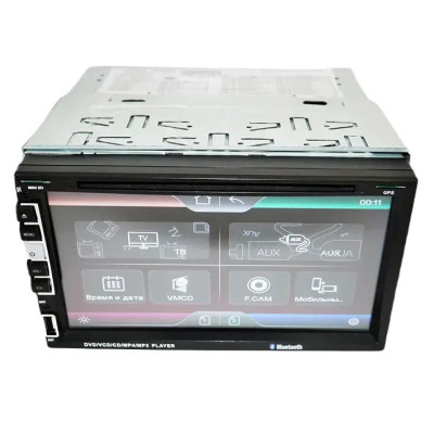 Автомагнітола RIAS PI 803 2din 7 GPS USB SD Bluetooth DVD-TV Пульт ДК 4х60W Чорний