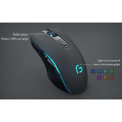 Мышь беспроводная игровая Gamousе X9 с аккумулятором и подсветкой Black Мышь беспроводная игровая Gamousе X9 с аккумулятором и подсветкой Black