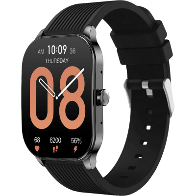 Ремешок для смарт-часов BeWatch Amazfit Pop 3S 3R 22 мм Черный (1022101.1)