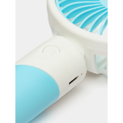Портативний вентилятор Mini Fan ZB 100 2в1 із USB зарядкою Блакитний (1376b599)