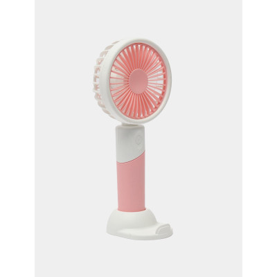 Портативний вентилятор Mini Fan ZB 100 2в1 із USB-зарядкою Рожевий (af467ada)