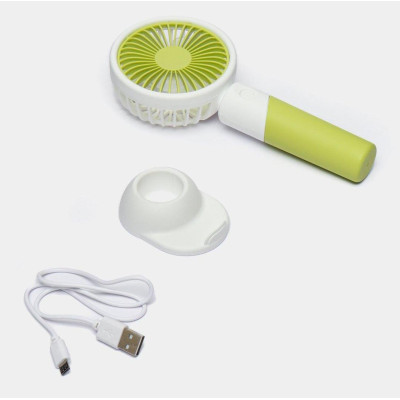 Портативний вентилятор Mini Fan ZB 100 акумуляторний 2в1 із USB зарядкою Зелений (3e2b8bb6) Портативний вентилятор Mini Fan ZB 100 акумуляторний 2в1 із USB зарядкою Зелений (3e2b8bb6)