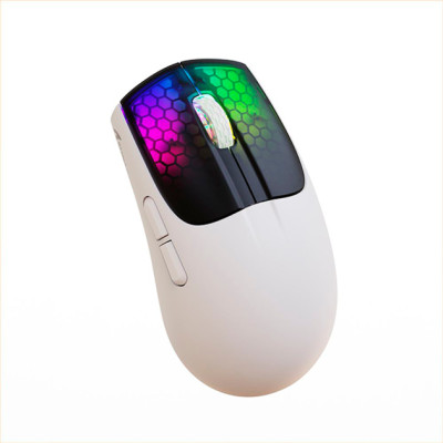 Миша бездротова Aattack SHARK X5 з акумулятором та підсвічуванням 2,4G+Bluetooth White