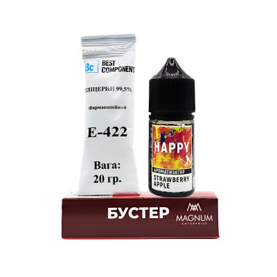 Набор компонентов для самозамеса солевой жидкости Dekang Happy 30 мл 0-50 мг Strawberry Apple (16932-hbr) Набор компонентов для самозамеса солевой жидкости Dekang Happy 30 мл 0-50 мг Strawberry Apple (16932-hbr)
