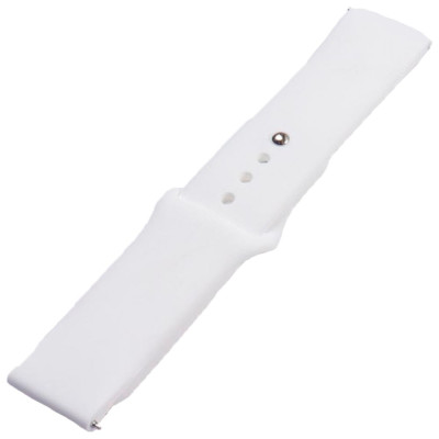 Ремешок Universal Silicone Button Design Samsung/Amazfit/Huawei 20 mm White (35724_3577974)
