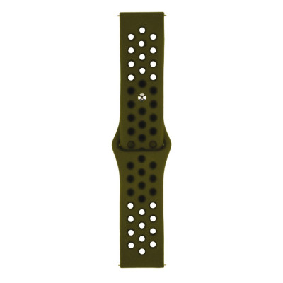 Ремінець Universal Silicone N Sport Samsung/Amazfit/Huawei 22 mm Olive Black (29272_3337597)