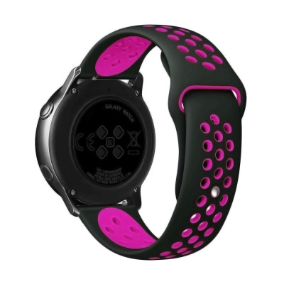 Ремешок Universal Silicone N Sport Samsung/Amazfit/Huawei 20 mm Black Rose (35718_3577902)