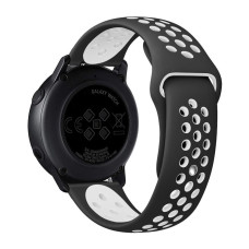 Ремешок Universal Silicone N Sport Samsung/Amazfit/Huawei 20 mm Black White (35718_3577903)