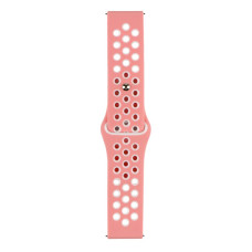Ремешок Universal Silicone N Sport Samsung/Amazfit/Huawei 20 mm Pink White (35718_3577908)
