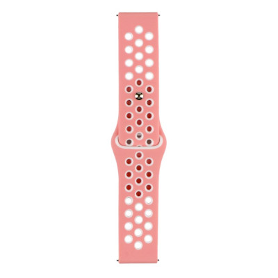 Ремешок Universal Silicone N Sport Samsung/Amazfit/Huawei 20 mm Pink White (35718_3577908)