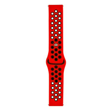 Ремешок Universal Silicone N Sport Samsung/Amazfit/Huawei 20 mm Black Red (35718_3577910)