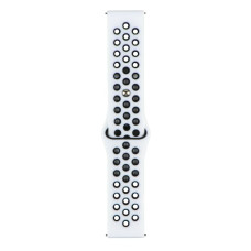 Ремешок Universal Silicone N Sport Samsung/Amazfit/Huawei 20 mm Black White (35718_3577911)