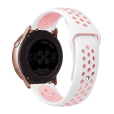 Ремешок Universal Silicone N Sport Samsung/Amazfit/Huawei 20 mm Pink White (35718_3577912)