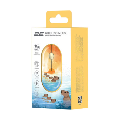 Бездротова мишка 2E MF300 CAPYBARA SUNSET Silent WL BT з принтом Бездротова мишка 2E MF300 CAPYBARA SUNSET Silent WL BT з принтом