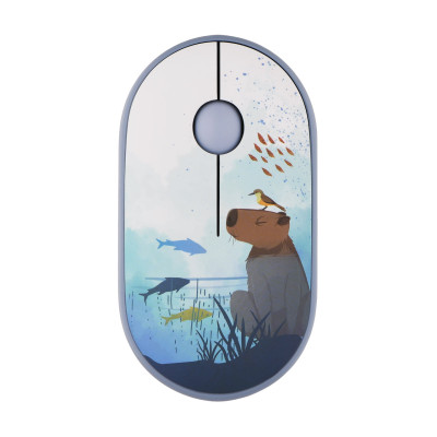 Мишка бездротова 2E MF300 CAPYBARA SWIM Silent WL BT з принтом