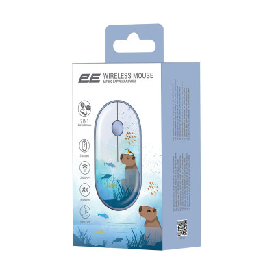 Мишка бездротова 2E MF300 CAPYBARA SWIM Silent WL BT з принтом Мишка бездротова 2E MF300 CAPYBARA SWIM Silent WL BT з принтом