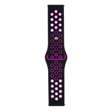 Ремешок Universal Silicone N Sport Samsung/Amazfit/Huawei 20mm Black Purple (35718_3577899)
