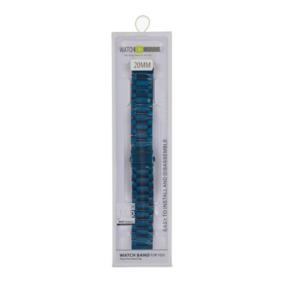 Ремінець Universal Stainless Steel 22 mm Samsung/Amazfit/Huawei Blue (34698_3342399) Ремінець Universal Stainless Steel 22 mm Samsung/Amazfit/Huawei Blue (34698_3342399)