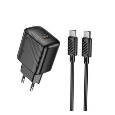 Зарядний комплект Hoco CS24A PPS 3.3-11V 2.75A PD/QC 25W 1USB-C Type-C-Type-C 1 м Black (35886_3605556)