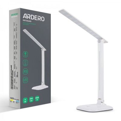 Лампа настільна Ardero DE1725ARD 9 Вт 36х15х15 см White