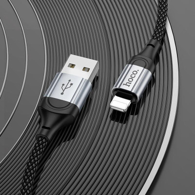 Кабель для зарядки Hoco X102 Fresh USB to Lightning 2.4A 1 м Black (35654_3577430) Кабель для зарядки Hoco X102 Fresh USB to Lightning 2.4A 1 м Black (35654_3577430)