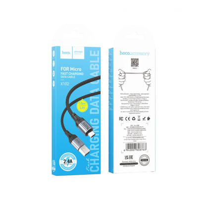 Кабель для заряджання Hoco X102 Fresh USB/MicroUSB 2.4A 1 м Black (35656_3577437) Кабель для заряджання Hoco X102 Fresh USB/MicroUSB 2.4A 1 м Black (35656_3577437)
