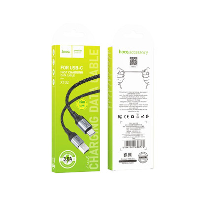 Кабель для заряджання Hoco X102 Fresh USB/Type C 3A 1 м Black (35658_3577439) Кабель для заряджання Hoco X102 Fresh USB/Type C 3A 1 м Black (35658_3577439)