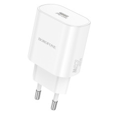 Зарядний пристрій Borofone BA82A 1USB-C PD/QC 25W 5V/3A 100-240V AC 50/60Hz 0.6A White (34482_3341411)