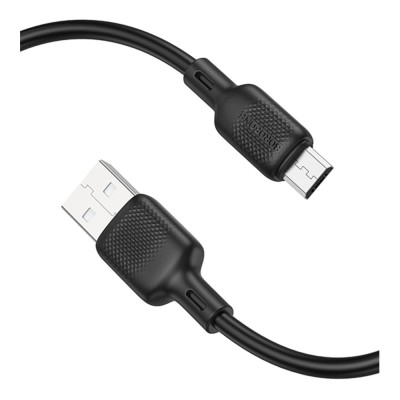 Кабель синхронизации Borofone BX113 Silicone 2.4A USB-A to Micro - USB 3 м Black (35554_3346716) Кабель синхронизации Borofone BX113 Silicone 2.4A USB-A to Micro - USB 3 м Black (35554_3346716)