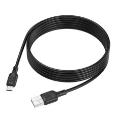 Кабель синхронизации Borofone BX113 Silicone 2.4A USB-A to Micro - USB 2 м Black (35595_3346759)
