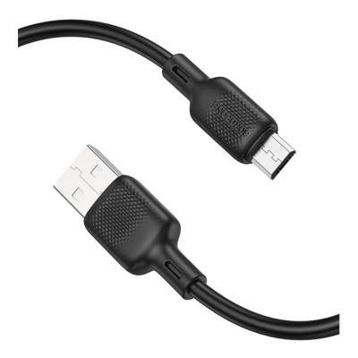 Кабель синхронізації Borofone BX113 Silicone 2.4A USB-A to Micro - USB 2 м Black (35595_3346759)