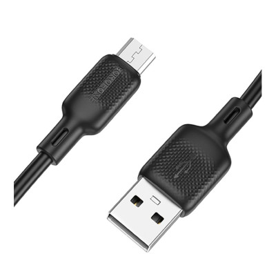 Кабель синхронізації Borofone BX113 Silicone 2.4A USB-A to Micro - USB 2 м Black (35595_3346759)