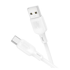 Кабель синхронізації Borofone BX113 Silicone 3A USB-A to Type-C 1 м White (35596_3346760)