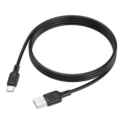 Кабель синхронізації Borofone BX113 Silicone 3A USB-A to Type-C 1 м Black (35596_3346761)