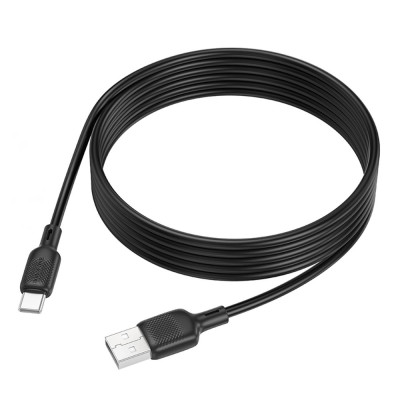 Кабель синхронизации Borofone BX113 Silicone 3A USB-A to Type-C 2 м Black (35597_3346762)