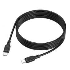 Кабель синхронизации Borofone BX113 Silicone 60W/3A Type-C to Type-C 2 м Black (35600_3347267)