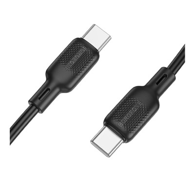 Кабель синхронизации Borofone BX113 Silicone 60W/3A Type-C to Type-C 2 м Black (35600_3347267) Кабель синхронизации Borofone BX113 Silicone 60W/3A Type-C to Type-C 2 м Black (35600_3347267)