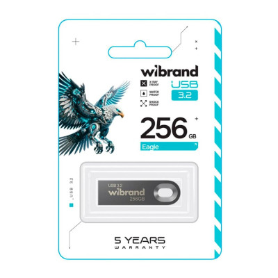 Флеш память USB Wibrand 256 GB Eagle Gen1 USB 3.2 Grey (36735_3608957) Флеш память USB Wibrand 256 GB Eagle Gen1 USB 3.2 Grey (36735_3608957)