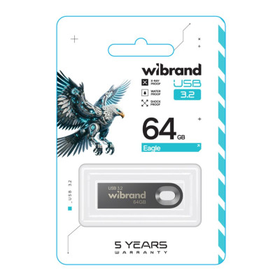 Флешка Wibrand 64 GB Eagle Gen1 USB Flash Drive 3.2 Grey Флешка Wibrand 64 GB Eagle Gen1 USB Flash Drive 3.2 Grey