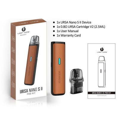 Под-система Lost Vape Ursa Nano S 2 Pod Kit 1000 mAh 2.5 ml Brown Thorns (17431-hbr) Под-система Lost Vape Ursa Nano S 2 Pod Kit 1000 mAh 2.5 ml Brown Thorns (17431-hbr)