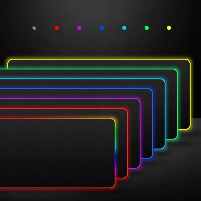 Коврик для игровой мышки и клавиатуры с подсветкой Feel Fit RGB 80x30 см Черный (21121) Коврик для игровой мышки и клавиатуры с подсветкой Feel Fit RGB 80x30 см Черный (21121)